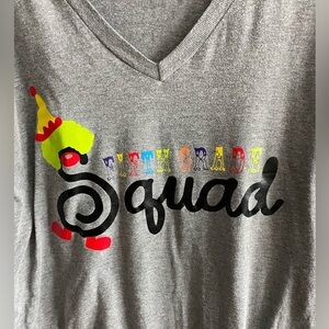 Teacher 5th Grade Squad short sleeve v-neck T-shirt